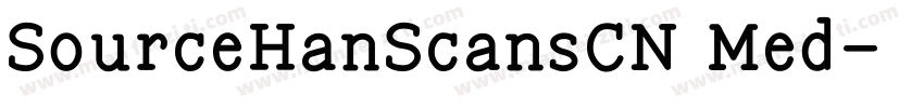 SourceHanScansCN Med字体转换